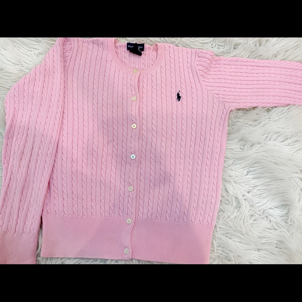 BabyPink Polo Ralph Lauren Button Up Cardiagn!🎀😌